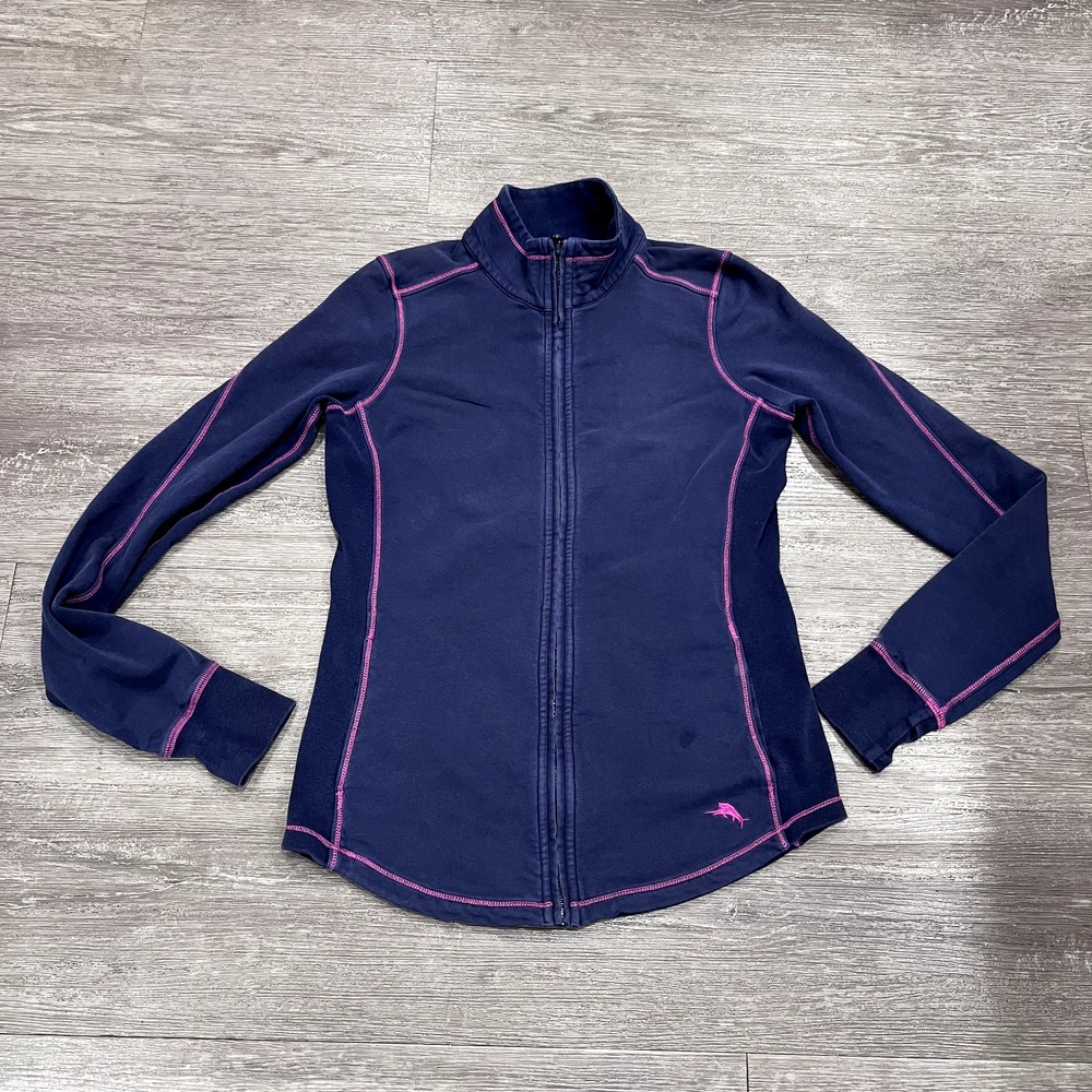 Tommy Bahama Jacket Womens XXS Blue Lightweight Outdoor Casual Athletic Running